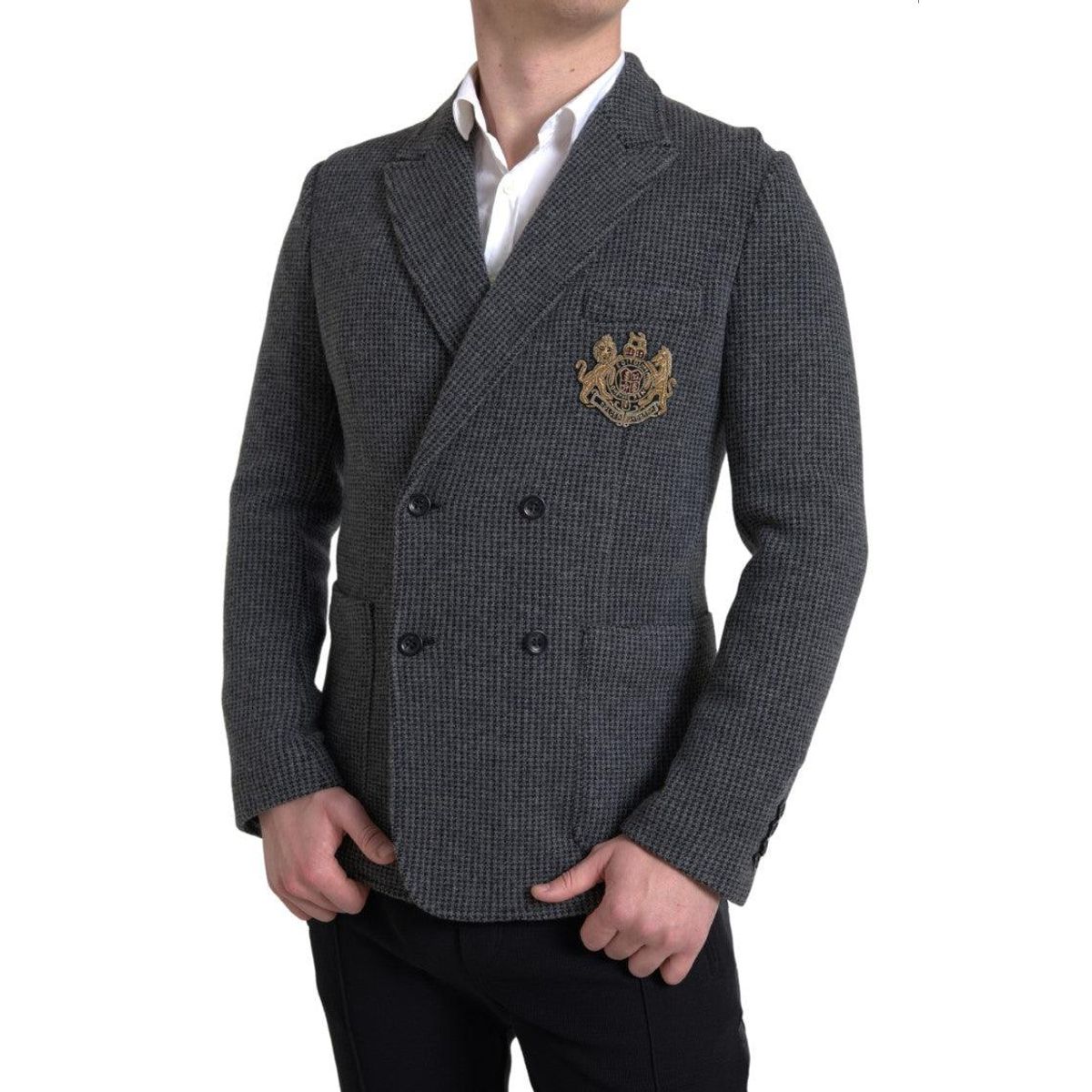 Dolce & Gabbana Grå Logo Blazer