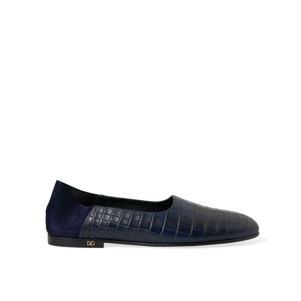 Dolce & Gabbana Elegant Blue Crocodile Leather Loafers