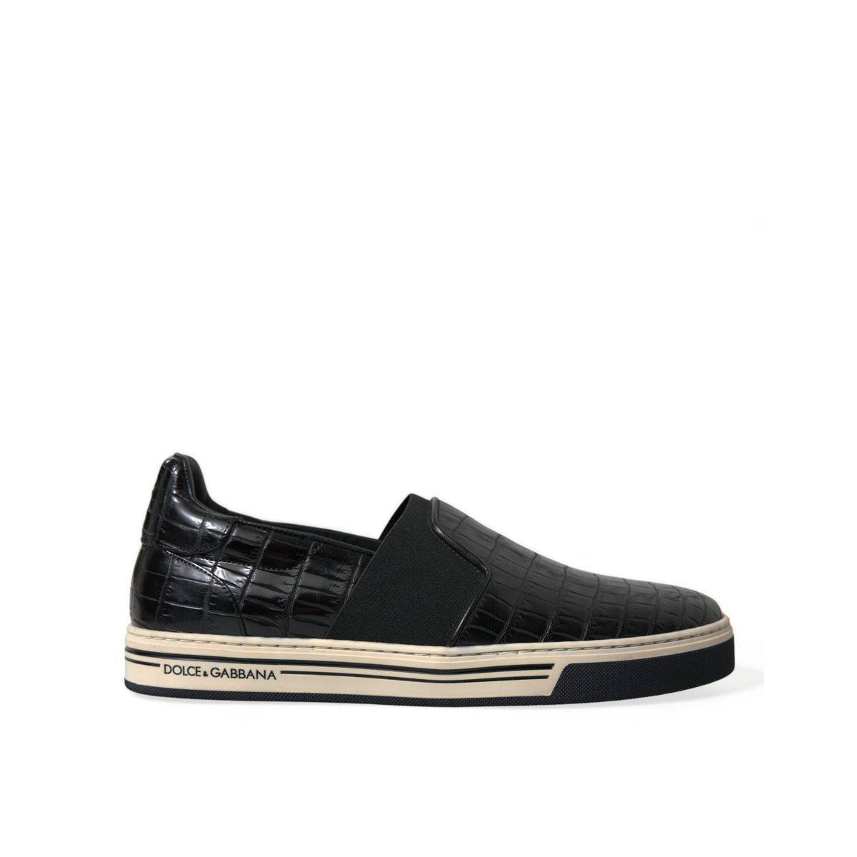 Dolce & Gabbana Elegant Crocodile Leather Low-Top Sneakers