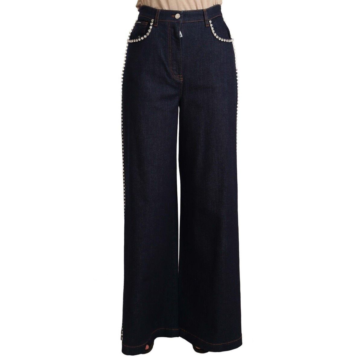 Dolce & Gabbana Elegant Dark Blue Flare Denim Jeans