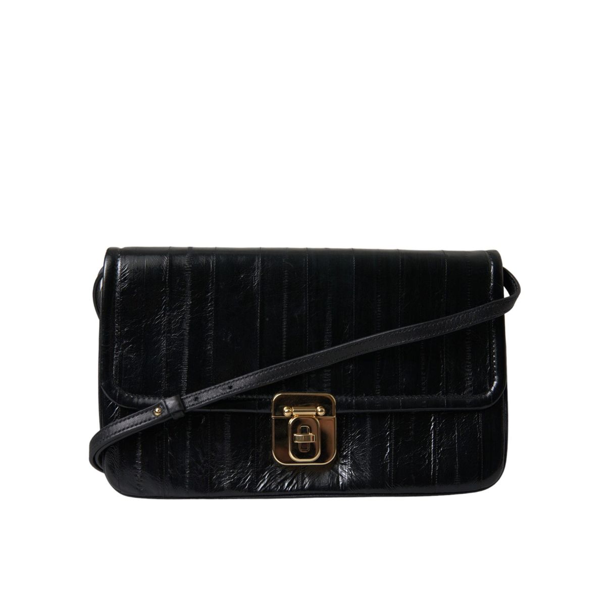 Dolce & Gabbana Elegant Eelskin Leather Shoulder Bag