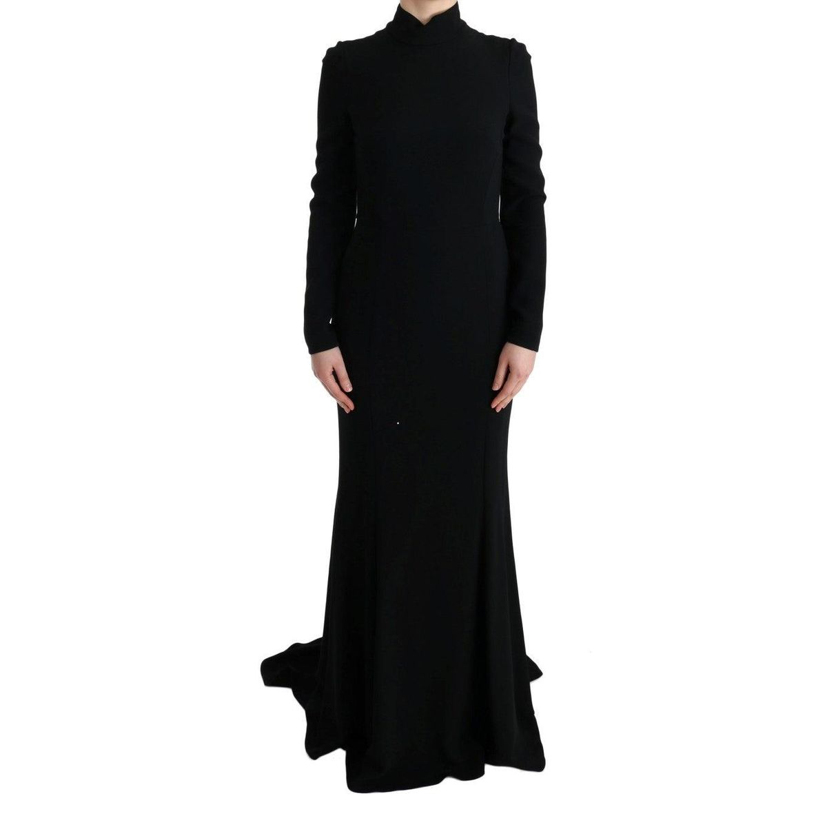 Dolce & Gabbana Elegant Full Length Sheath Gown in Black