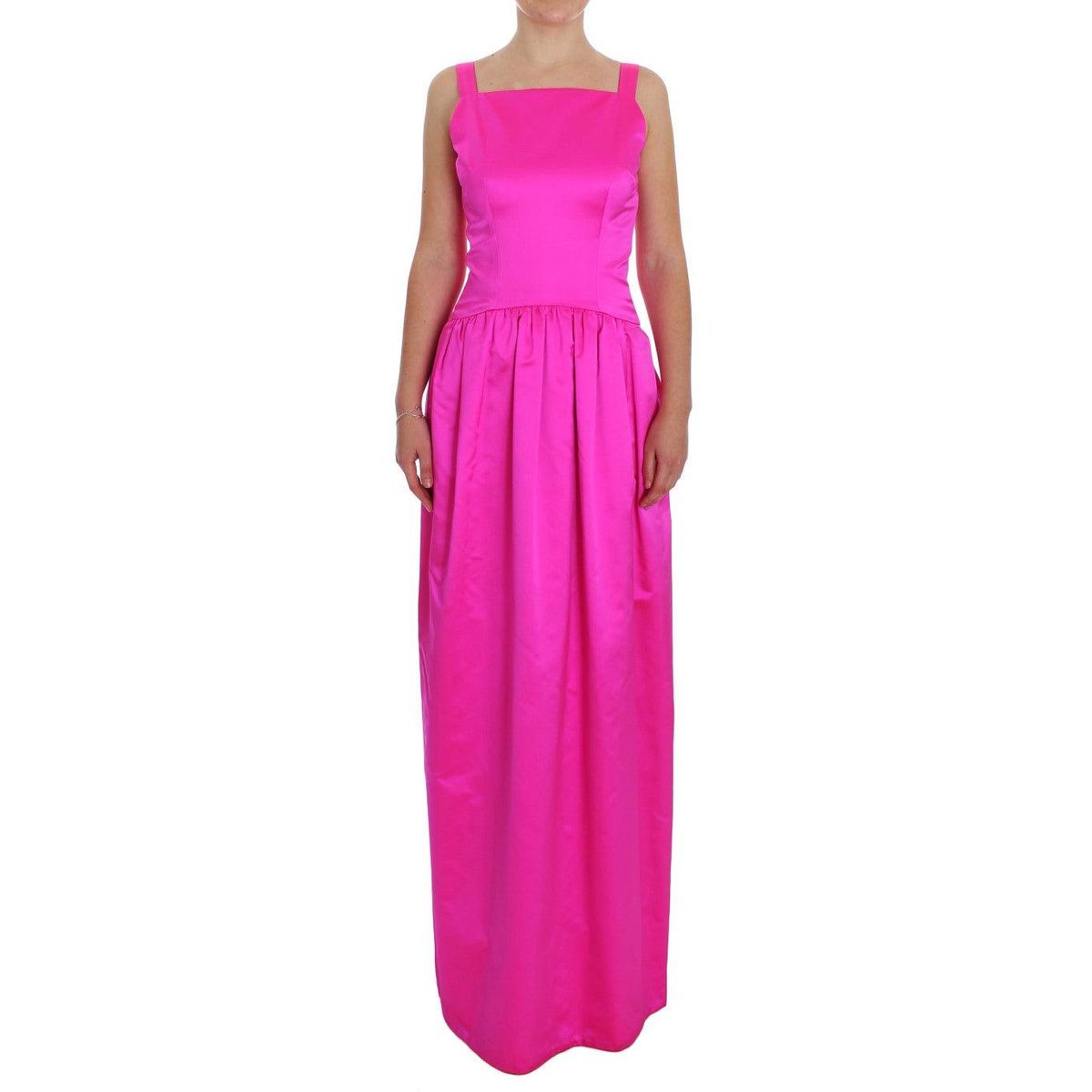 Dolce & Gabbana Elegant Silk Full Length Pink Sheath Dress