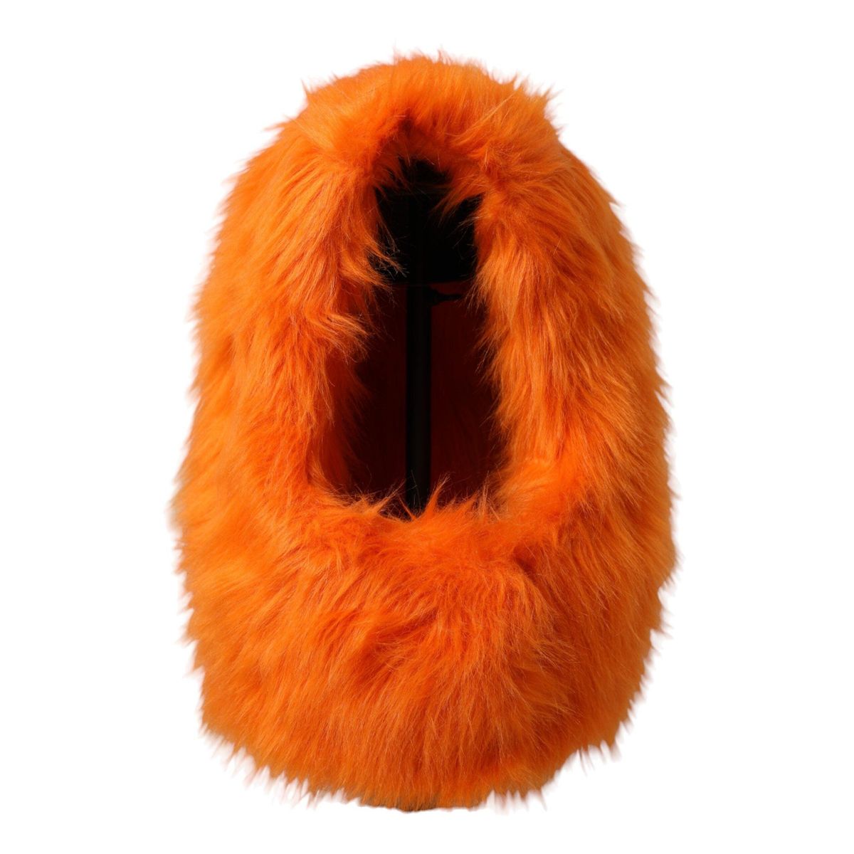 Dolce & Gabbana Orange Faux Fur Whole Head Wrap Hat