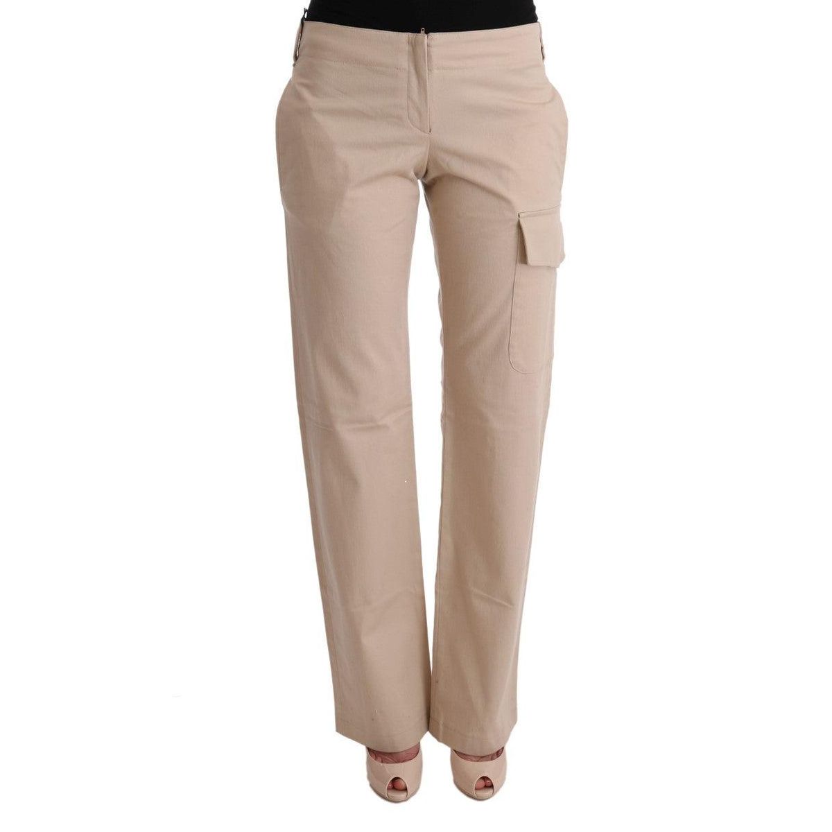 Ermanno Scervino Chic Beige Cropped Pants - Regular Fit Elegance