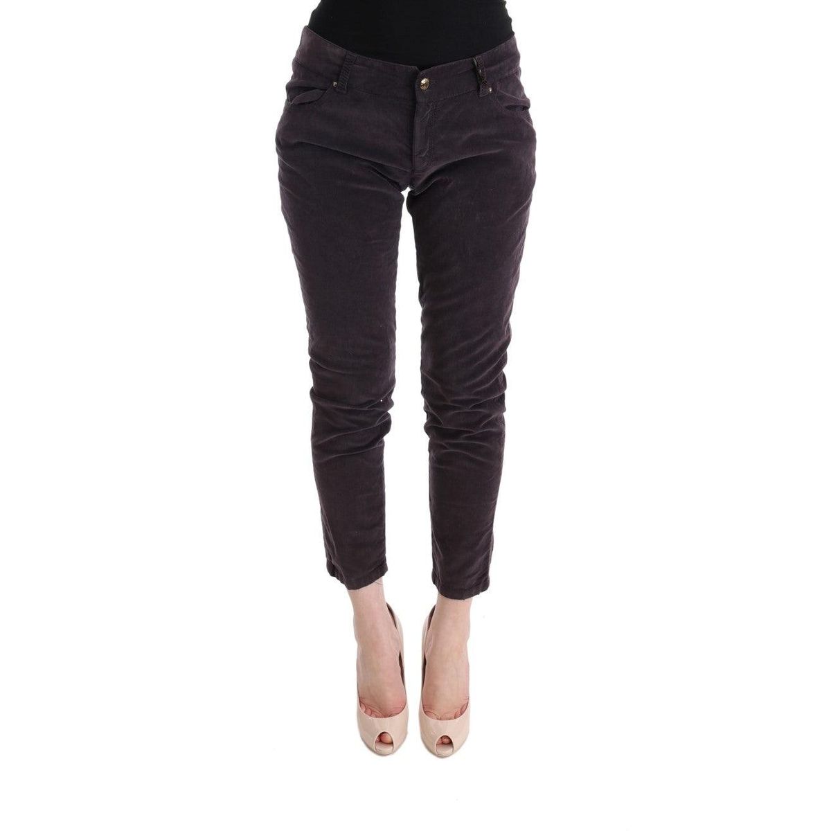 Ermanno Scervino Chic Brown Capri Cropped Cotton Pants