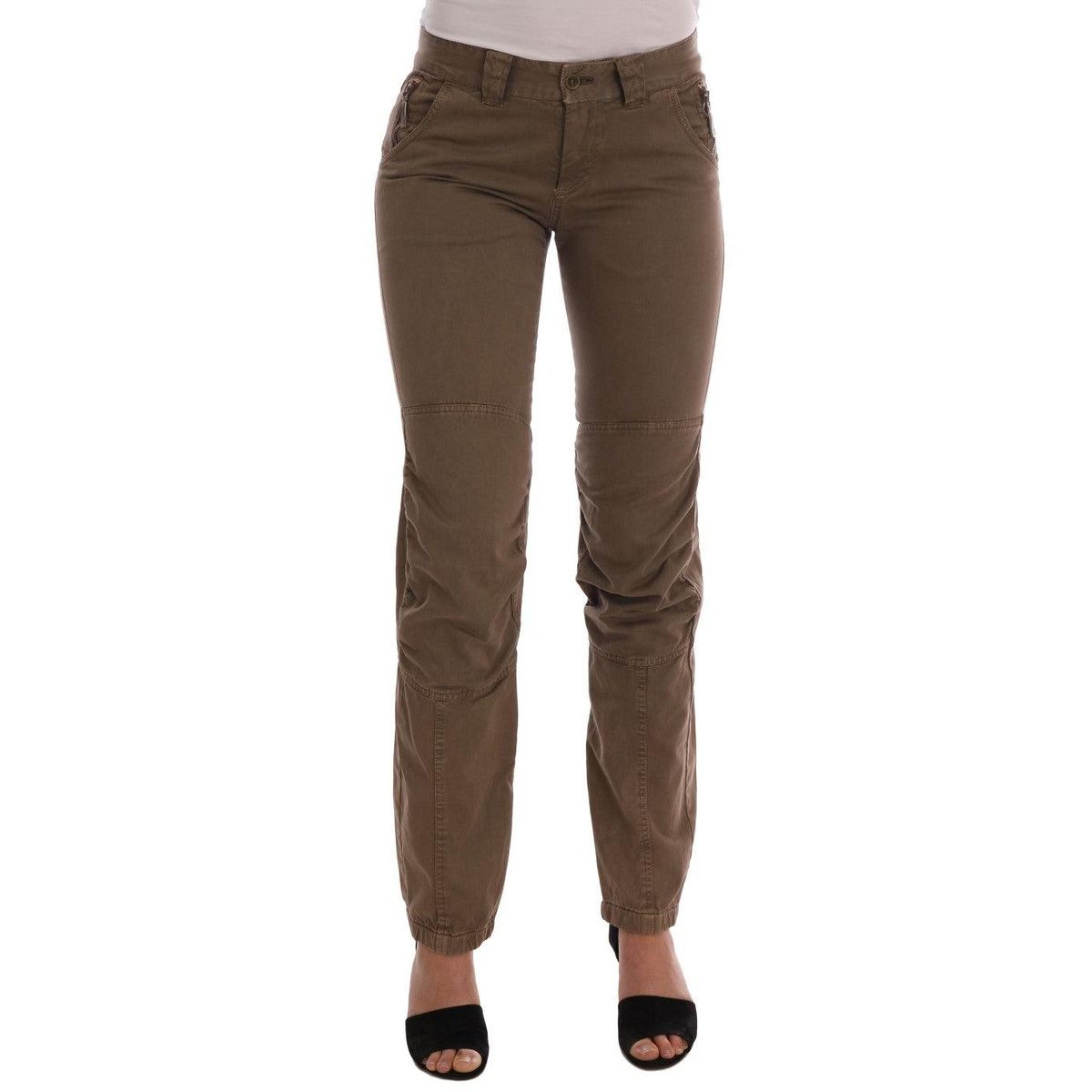 Ermanno Scervino Chic Brown Casual Cotton Pants