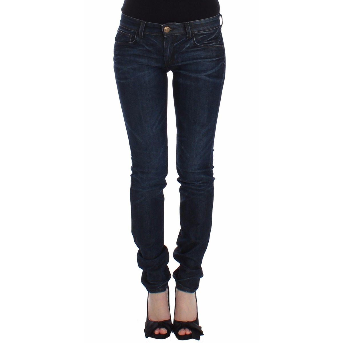 Ermanno Scervino Chic Dark Blue Skinny Jeans