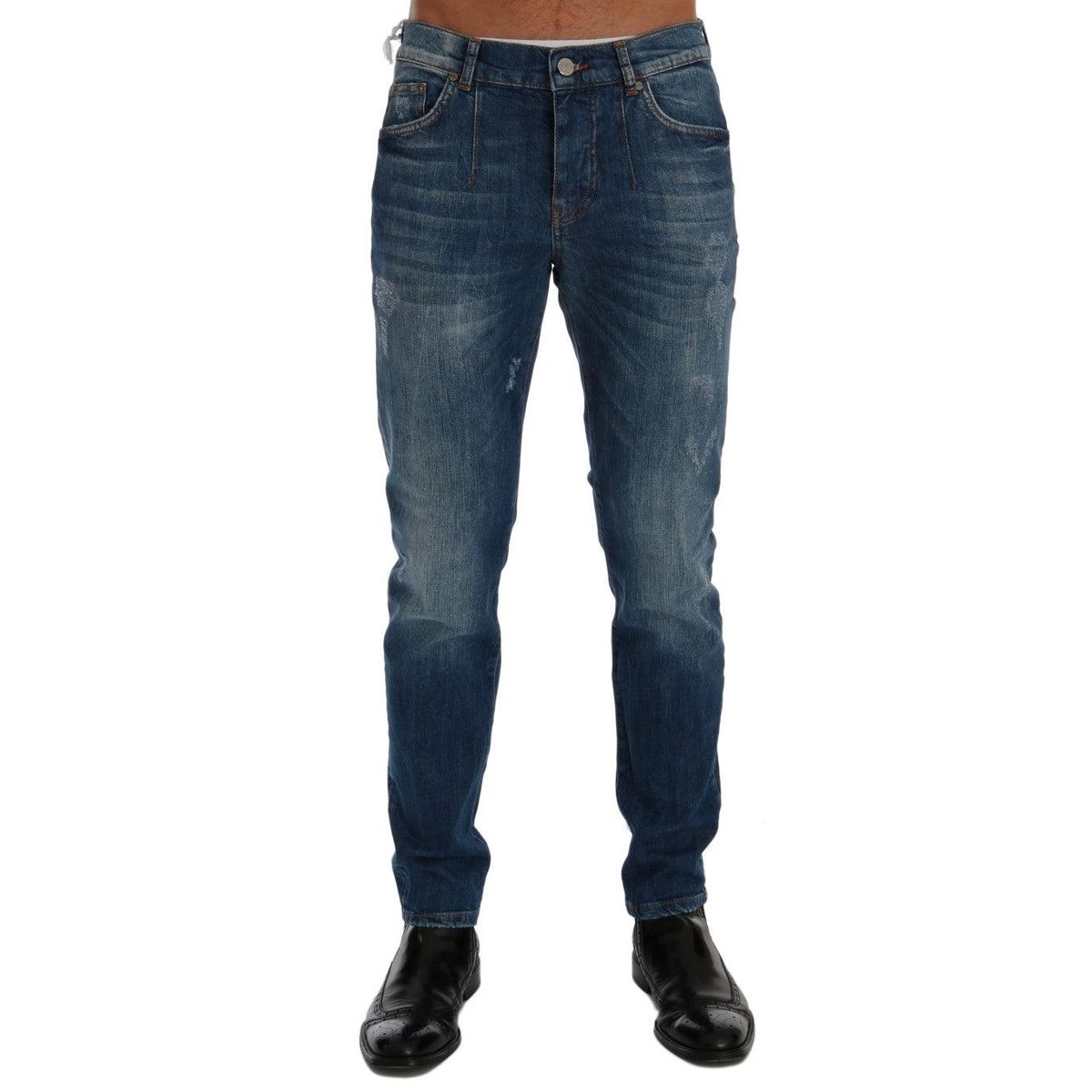 Frankie Morello Chic Slim Fit Blue Wash Jeans