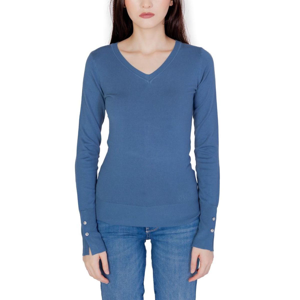 Guess Blue Cotton Tops & T-Shirt