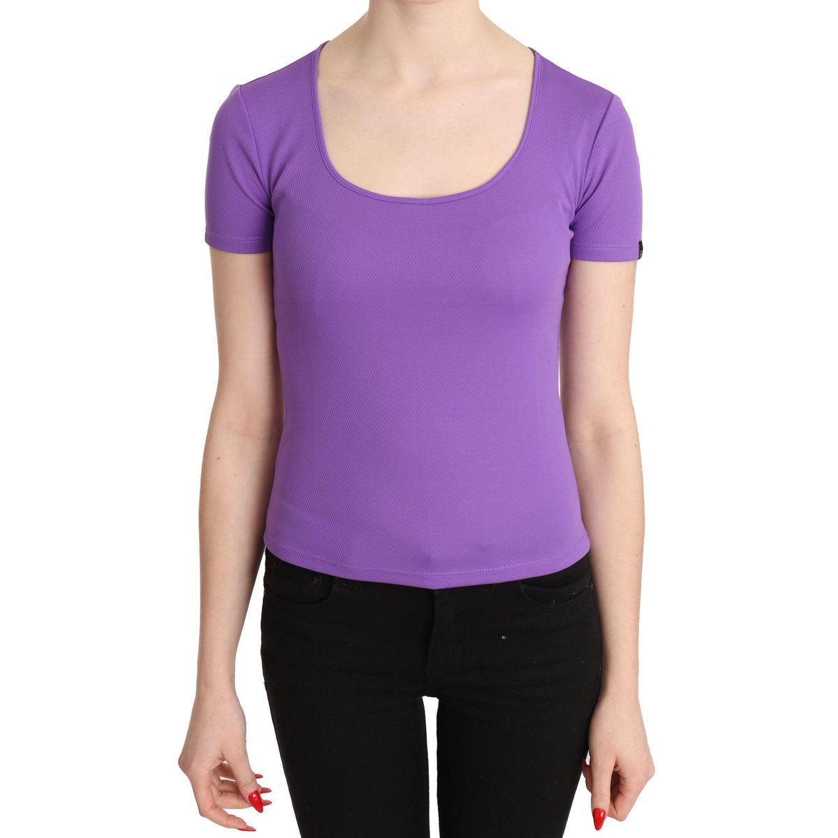 GF Ferre Chic Purple Casual Top for Everyday Elegance