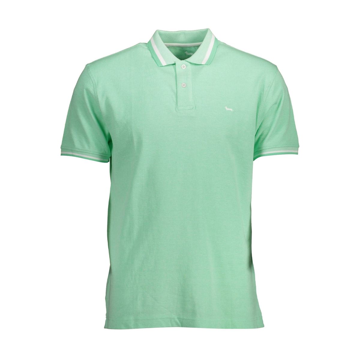 Harmont & Blaine Elegant Green Cotton Polo with Contrasting Accents