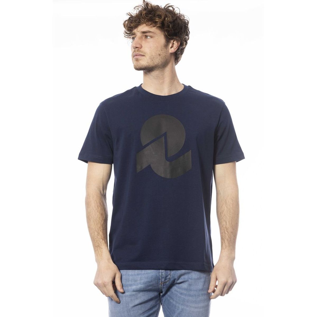 Invicta Elevated Blue Cotton Crew Neck Tee