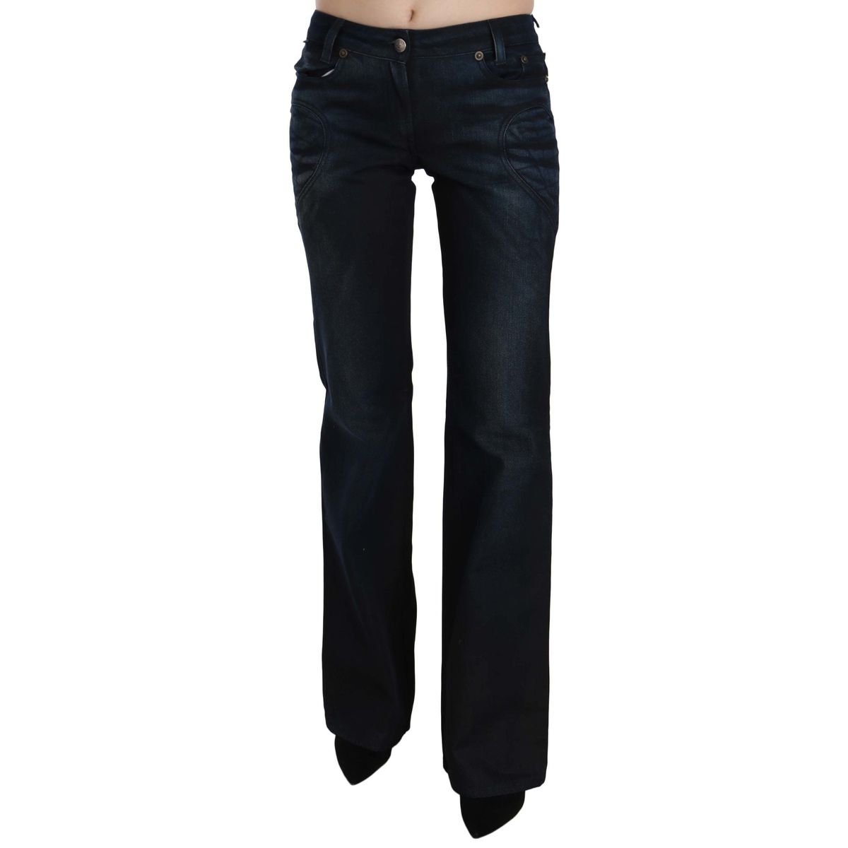 Just Cavalli Chic Mid Waist Straight Denim Pants