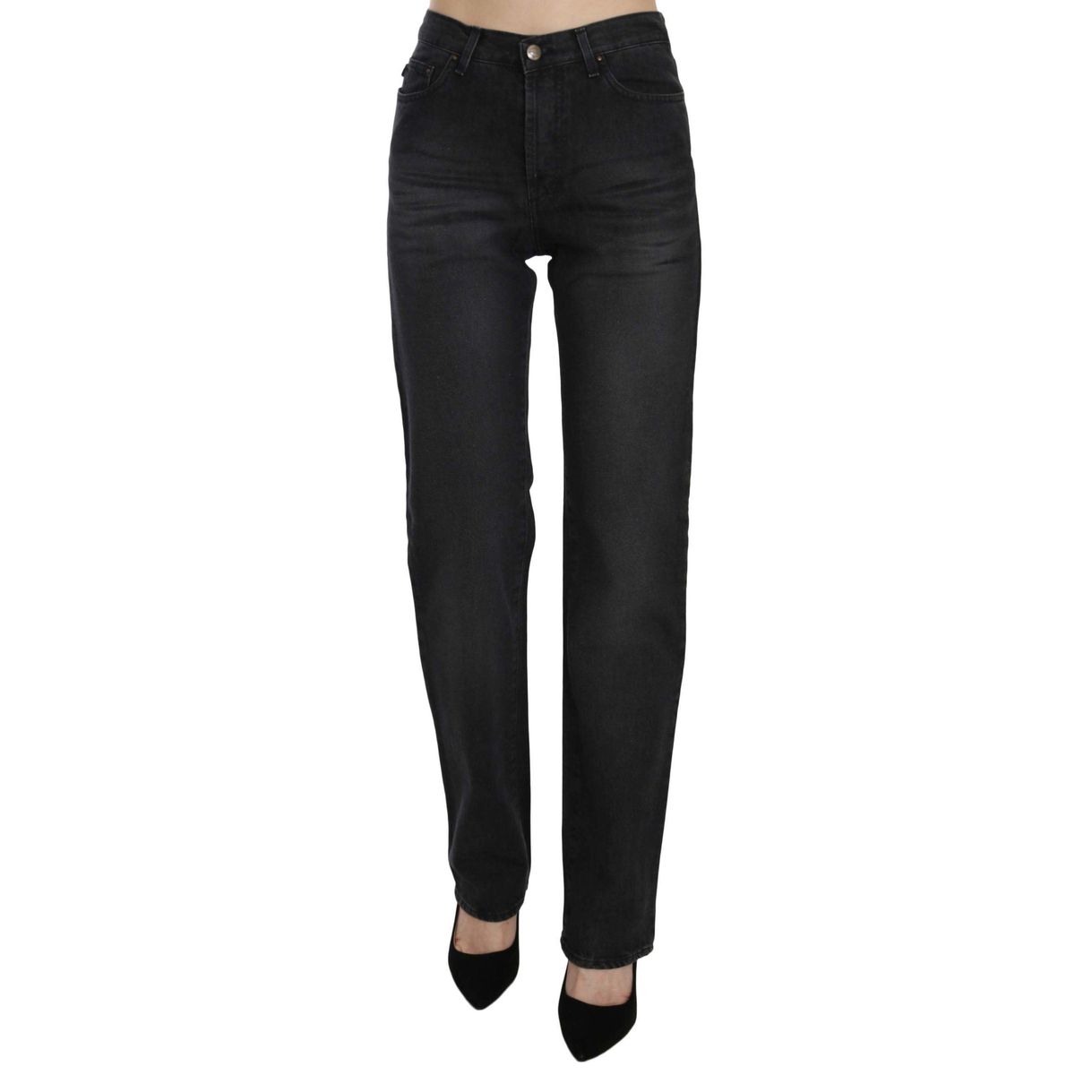 Just Cavalli Elevate Your Style: Chic Black High Waist Denim