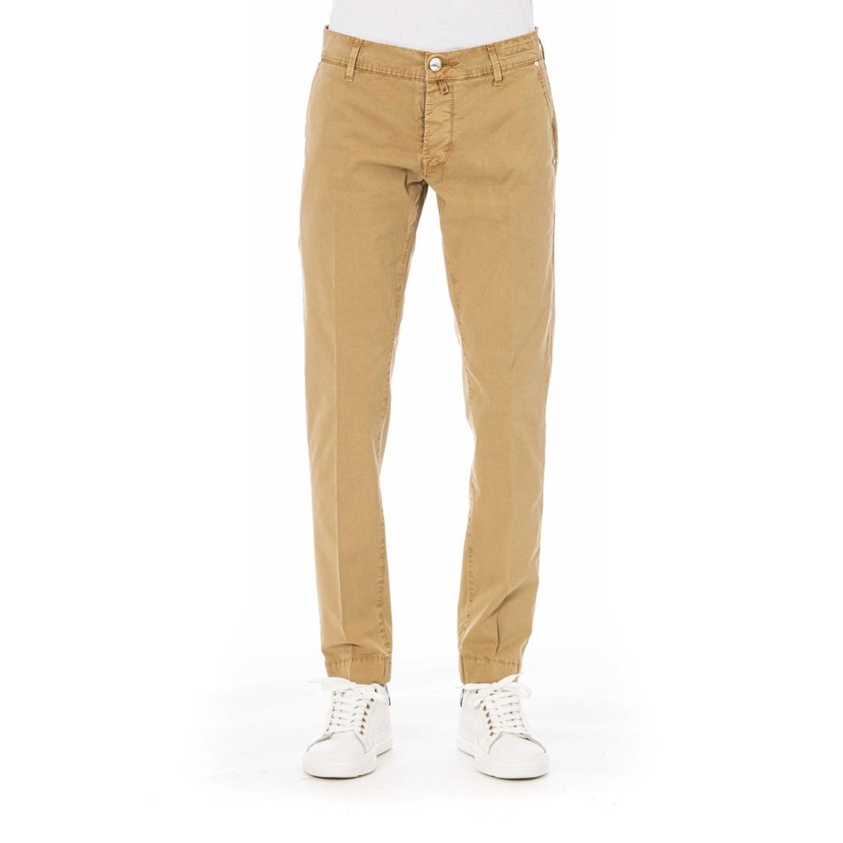 Jacob cohÃ«n Beige Cotton Blend Trousers with Pockets