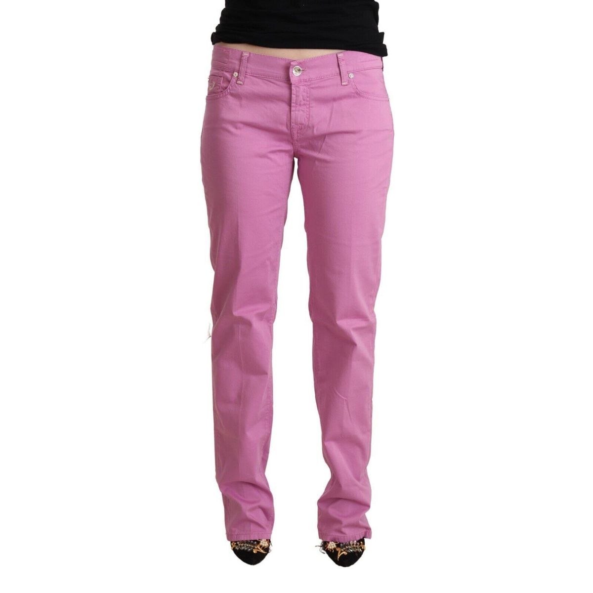 Jacob cohÃ«n Elegant Tapered Pink Denim Jeans