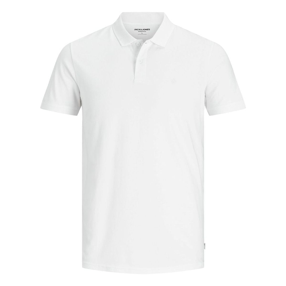 Jack Jones White Cotton Polo Shirt