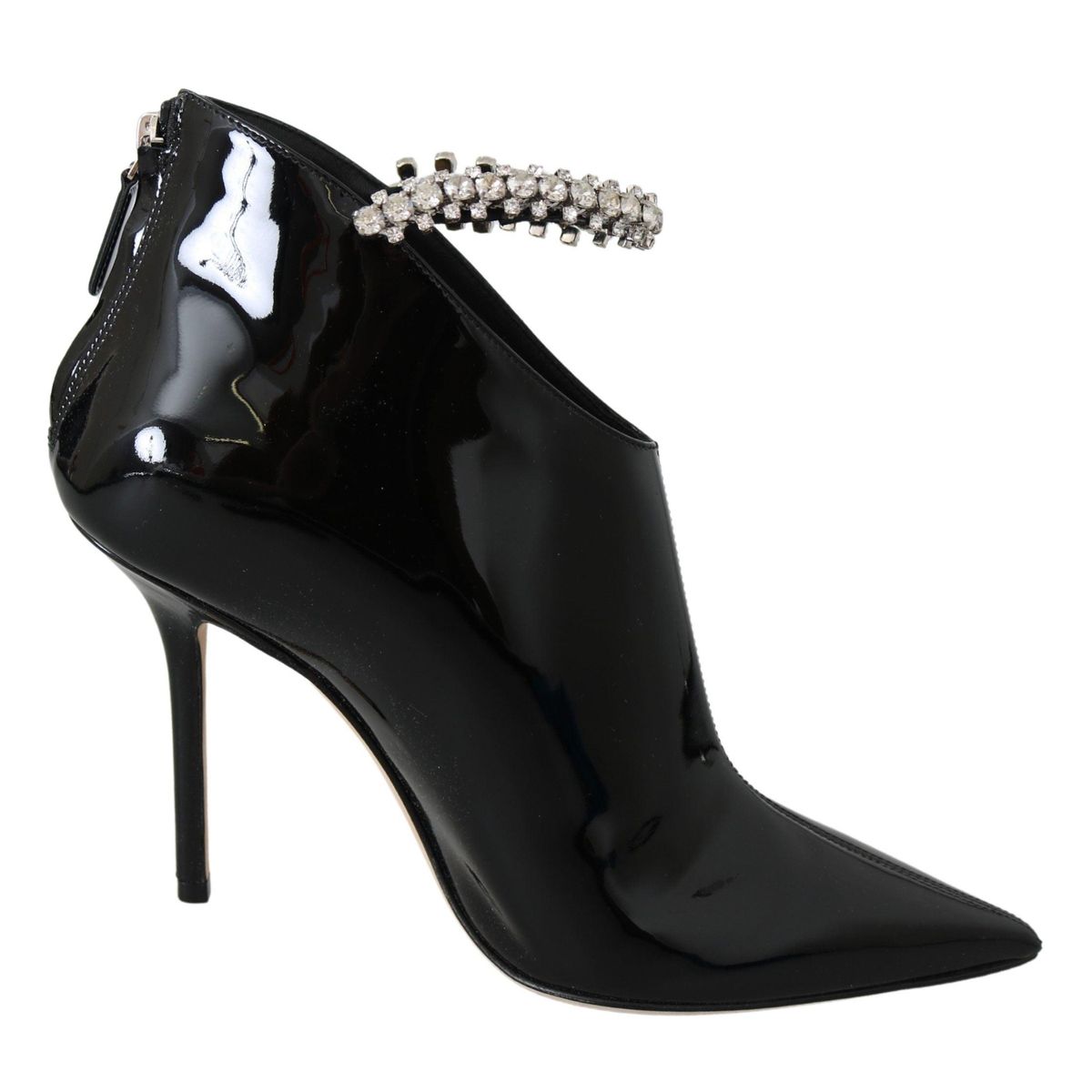 Jimmy Choo Elegant Black Patent Heeled Boots