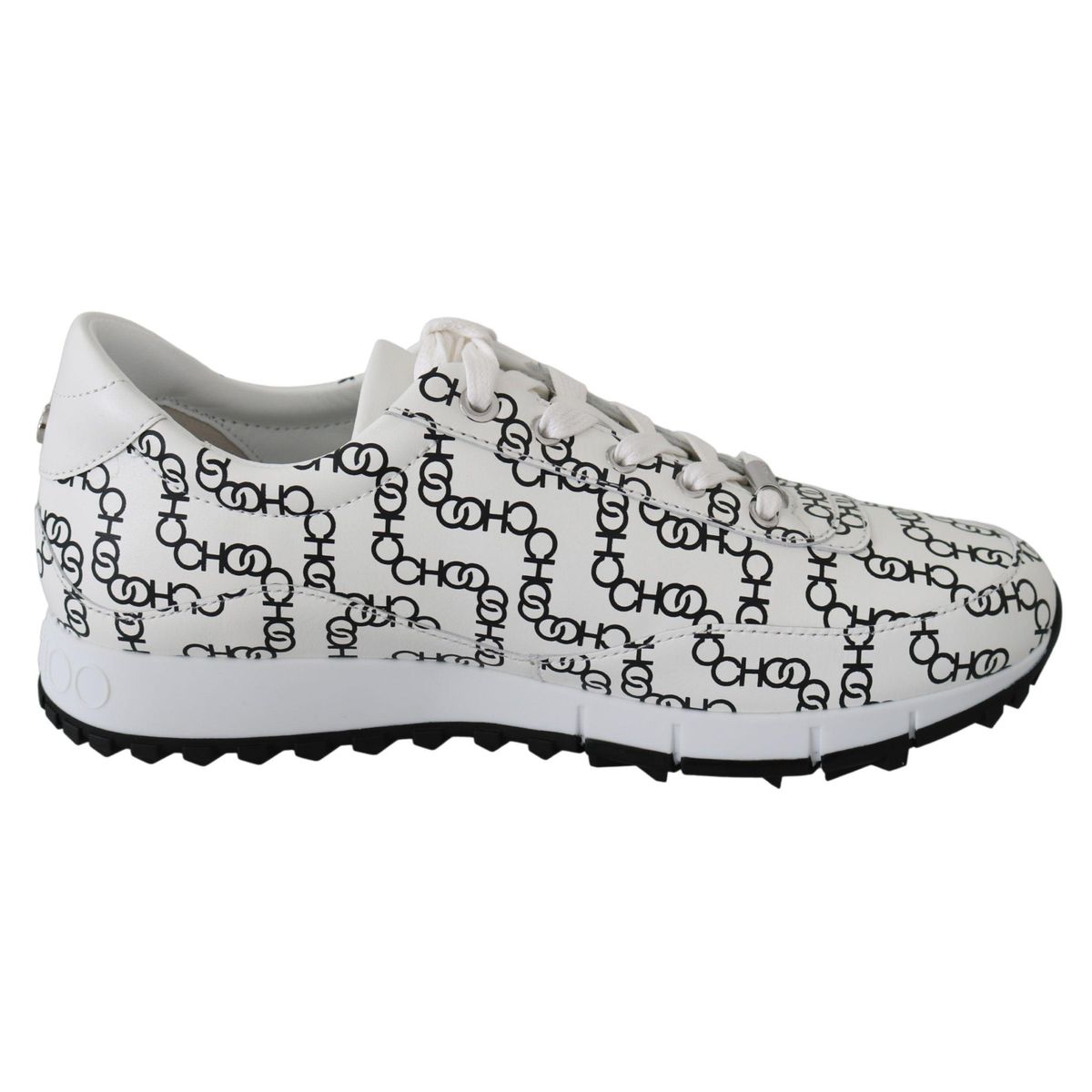 Jimmy Choo Elegant Monochrome Leather Sneakers