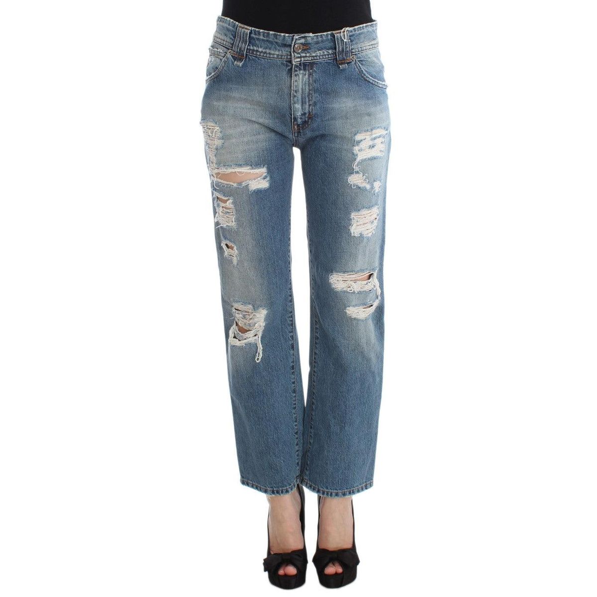 John Galliano Chic Boyfriend Blue Wash Jeans