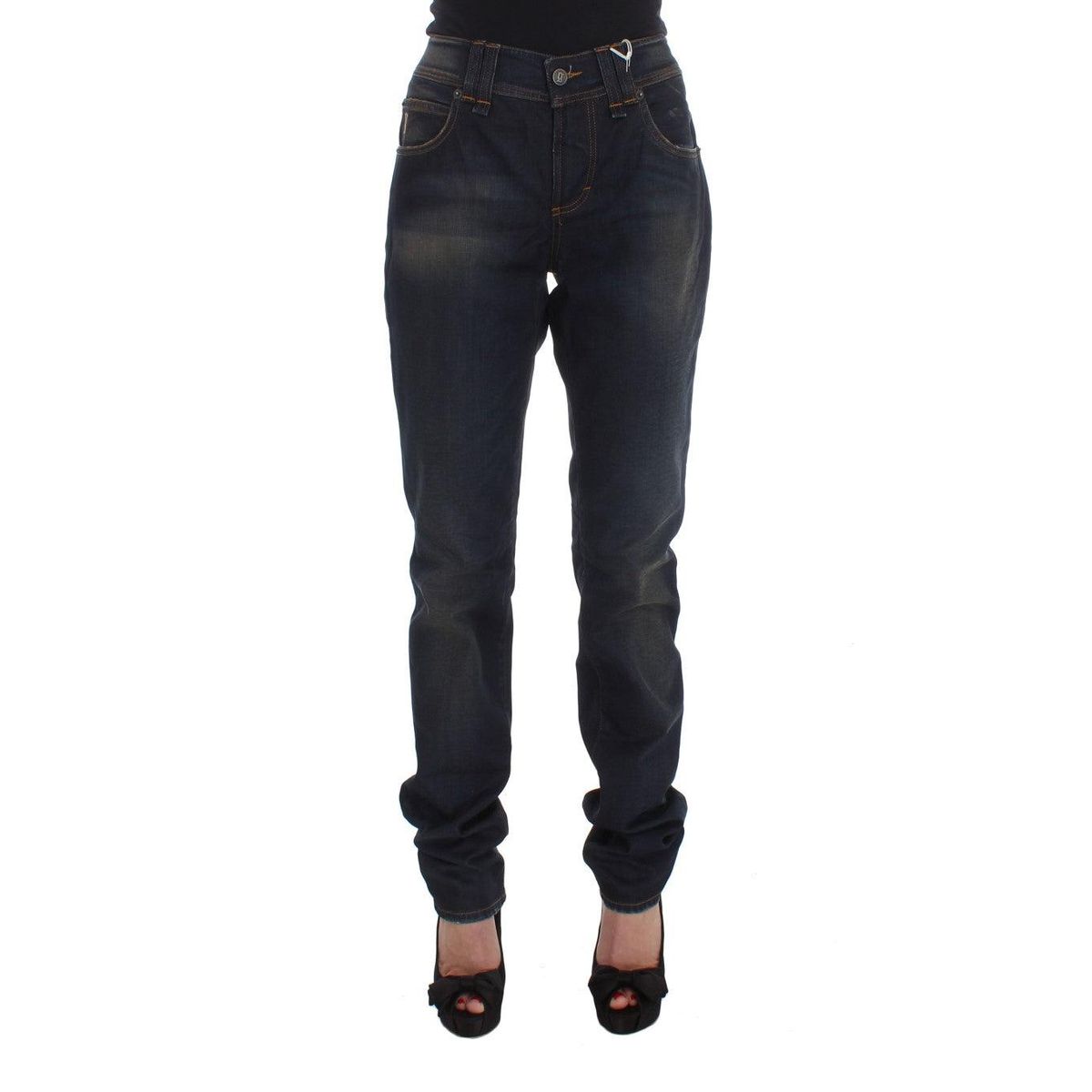 John Galliano Chic Boyfriend Fit Blue Jeans