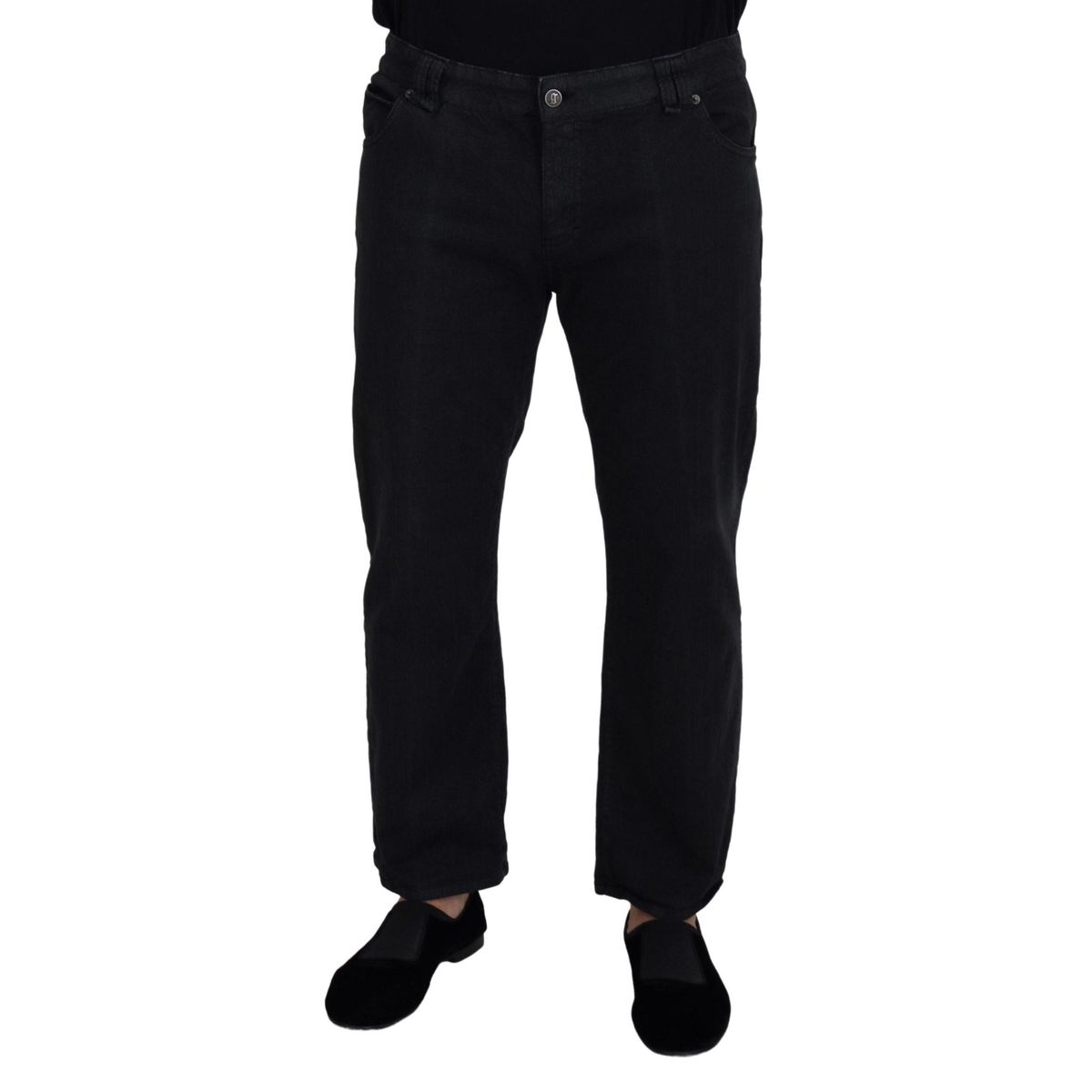 John Galliano Elegant Black Mainline Bomuld Jeans