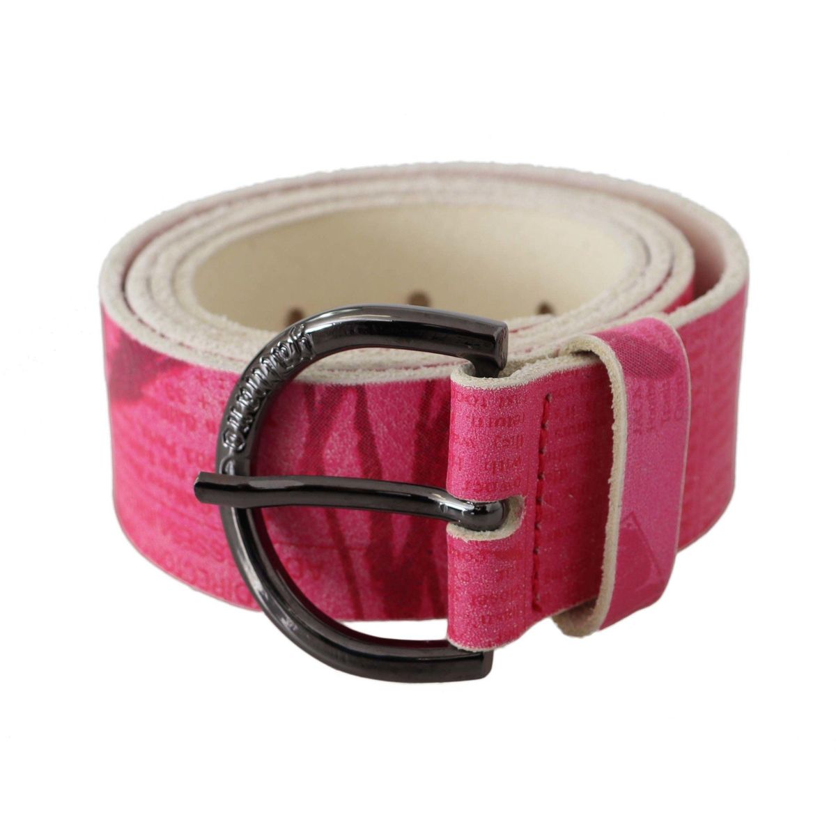 John Galliano Elegant Pink Leather Fashion Belt