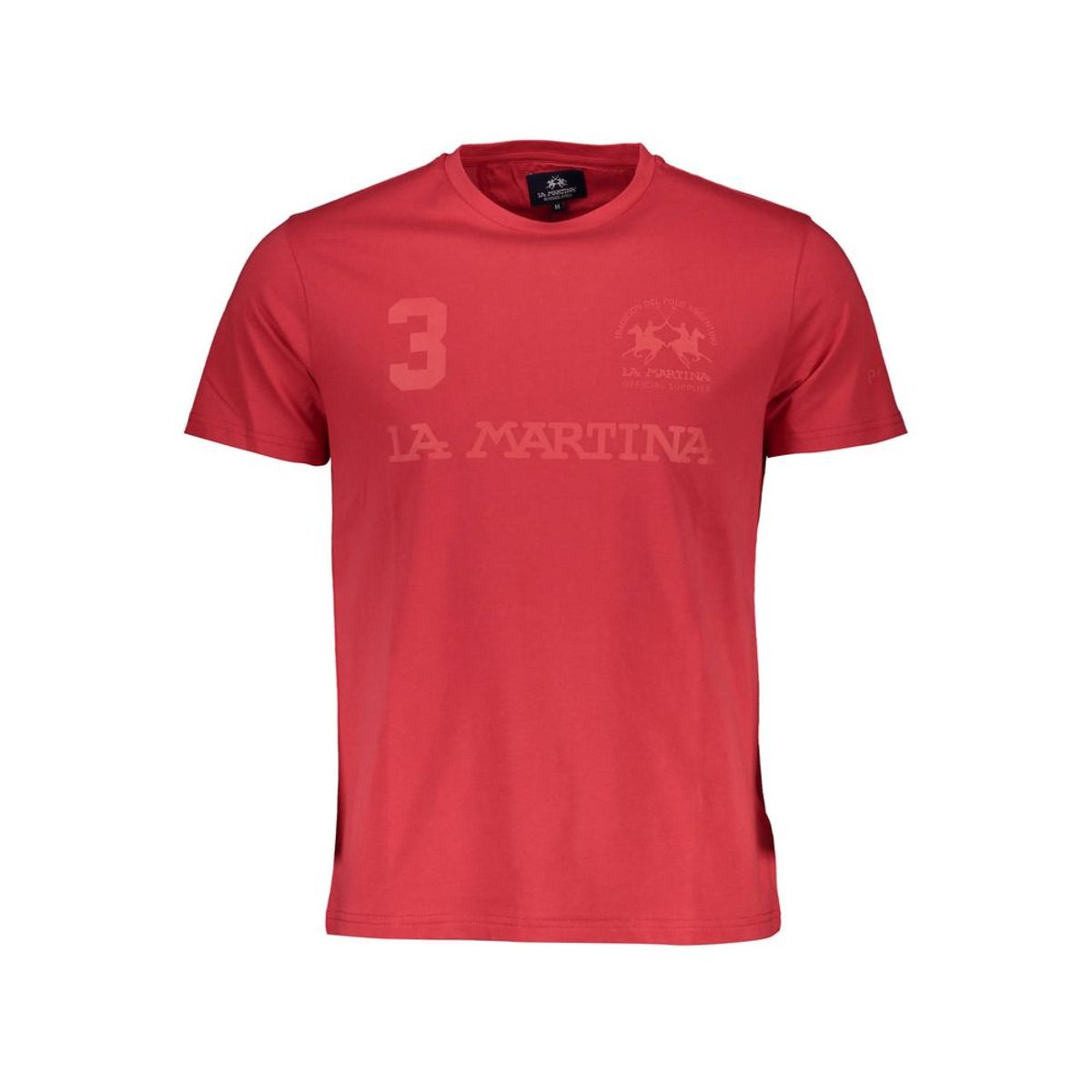 La Martina Red Cotton Men T-Shirt