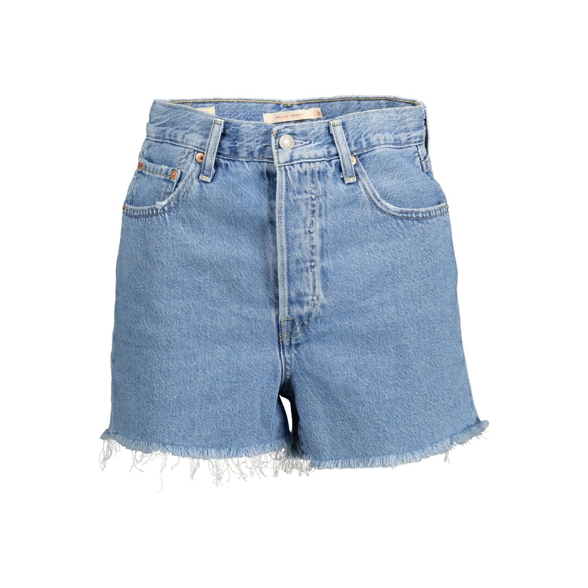 Levi's Chic Fringed Hem Denim Shorts in Light Blue