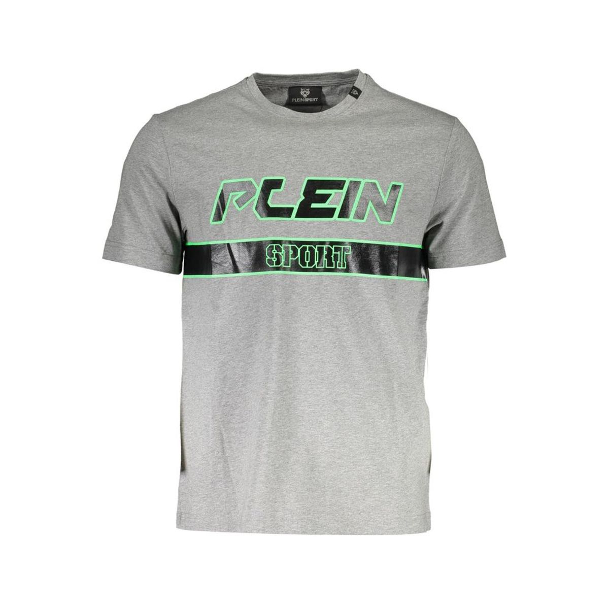 Plein Sport Gray Cotton Men T-Shirt