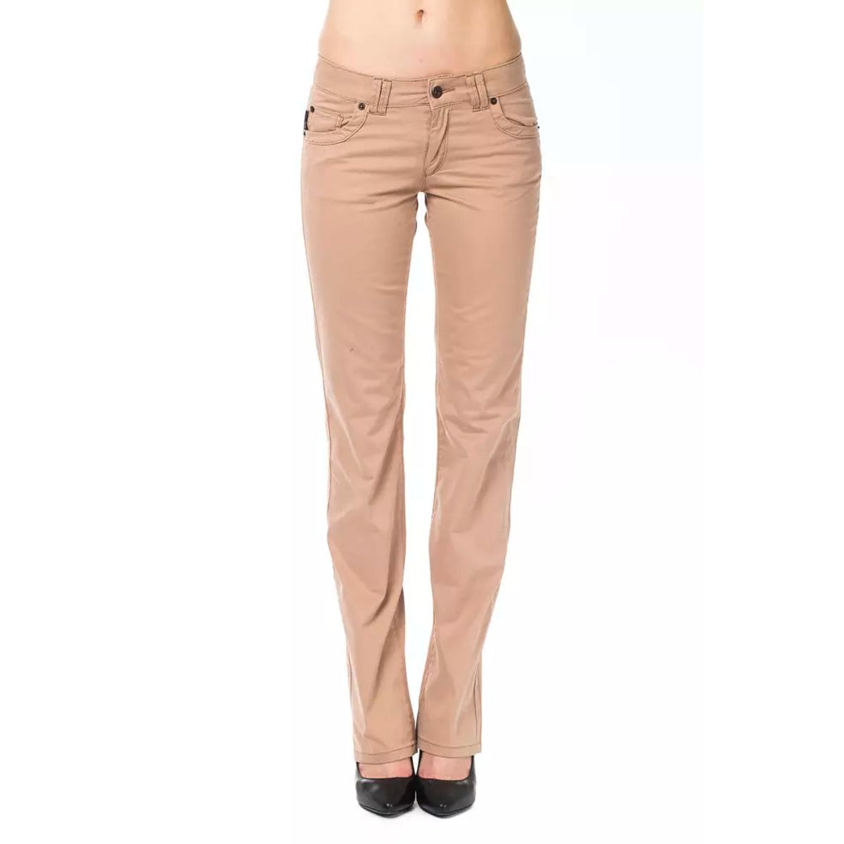 Ungaro Fever Chic Beige Regular Fit Pants for Dame