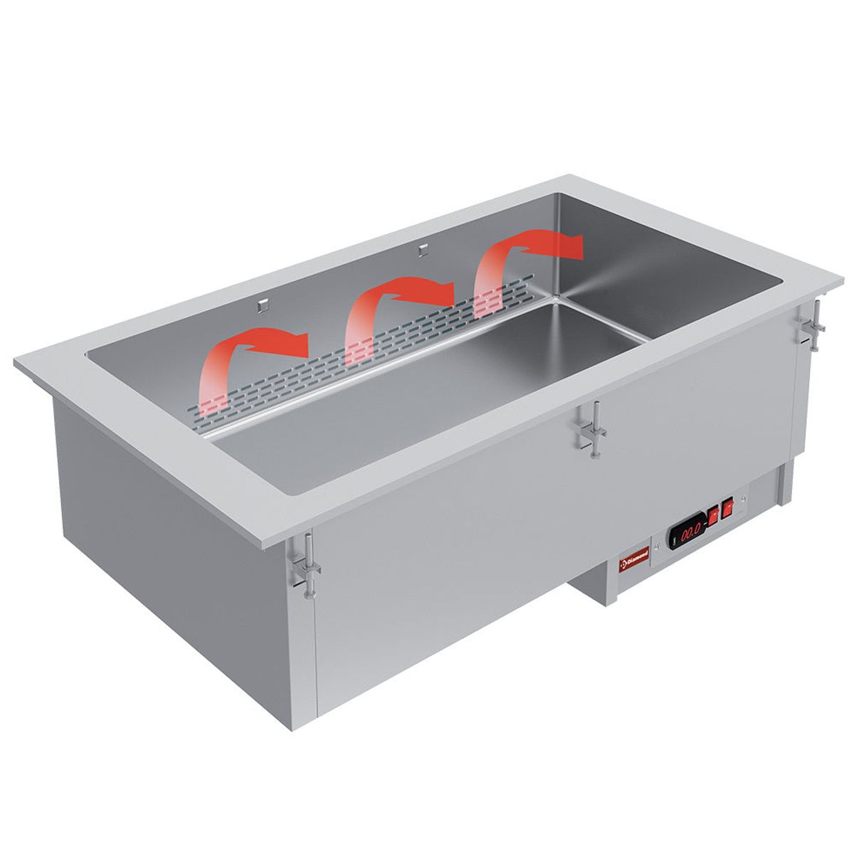 Element bain-marie 2 GN 1/1 - tørret op - ventileret