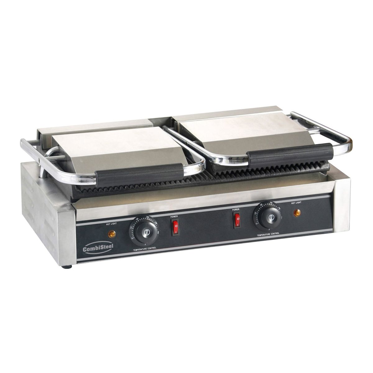 Kontaktgrill / Klemgrill - Rillet overflade - 410 x 580 mm