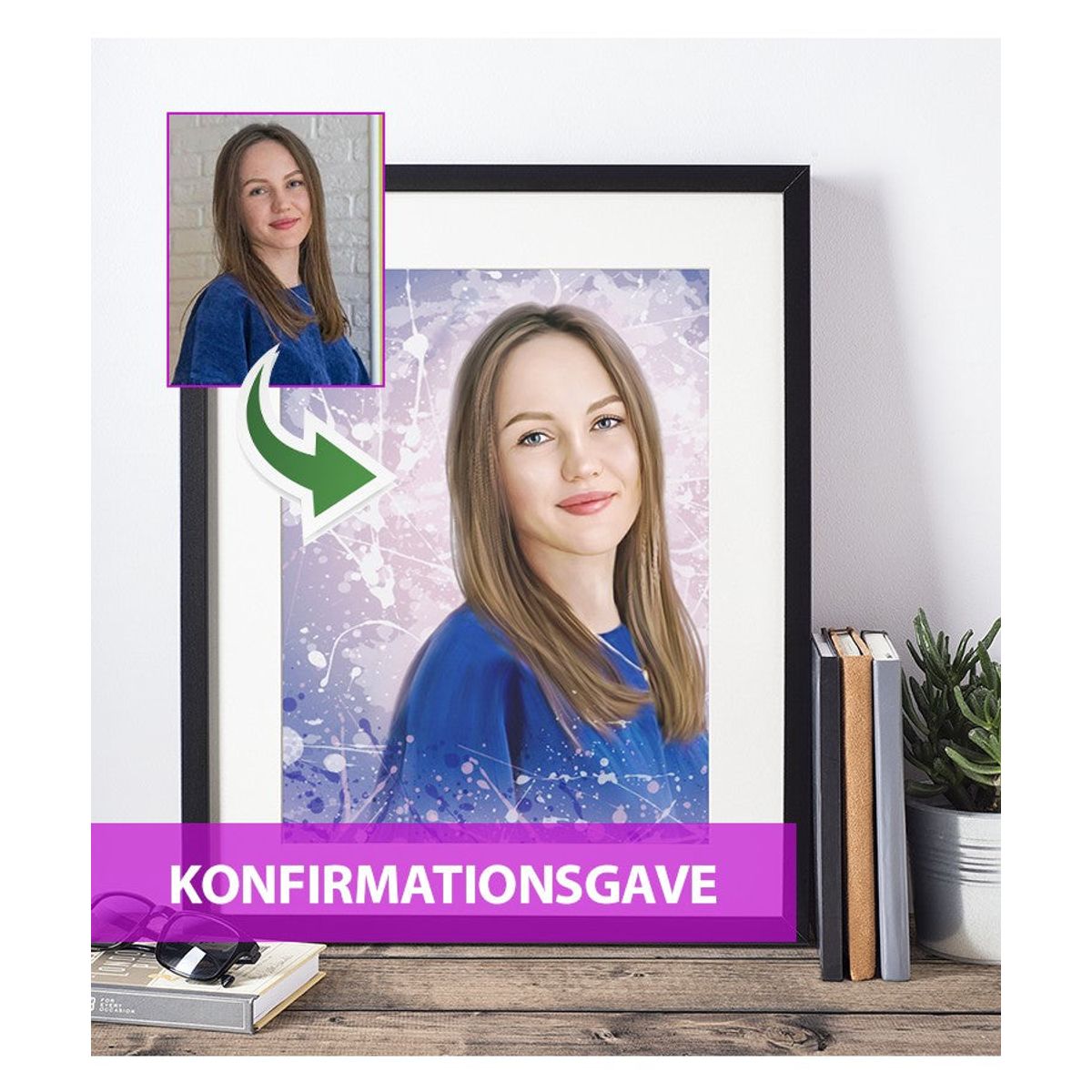 Konfirmationsgave - Dream portræt efter dine fotos