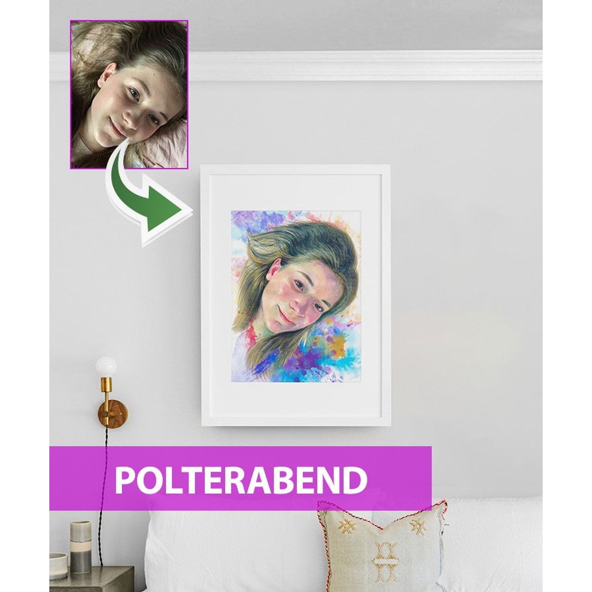 Polterabend - Vandmaleri efter dine fotos