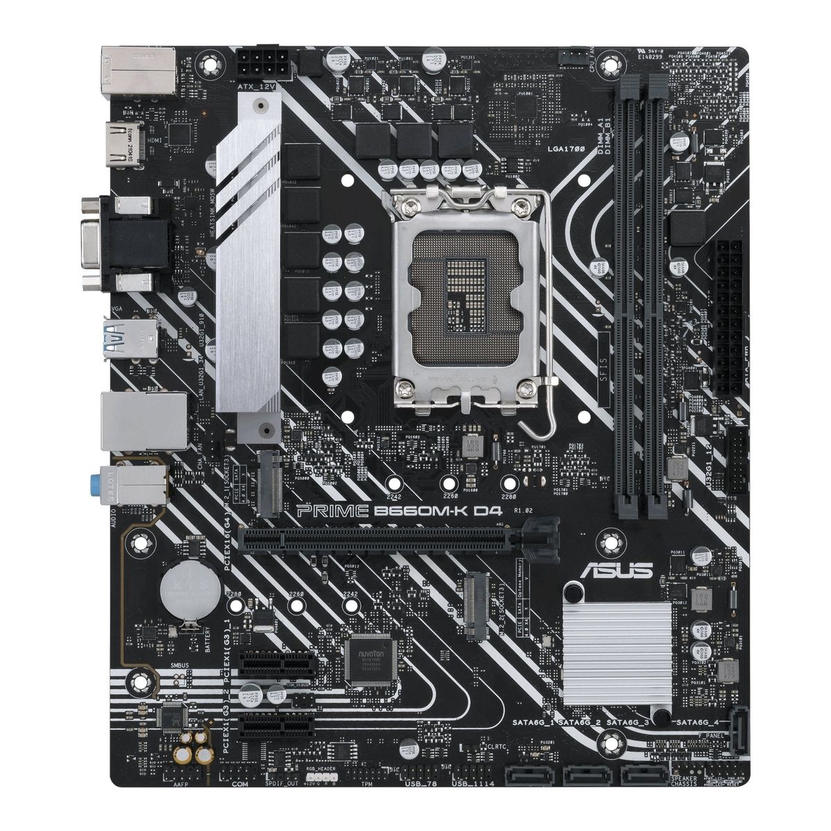 ASUS PRIME B660M-K D4 (mATX, B660, LGA 1700, DDR4) - Bundkort