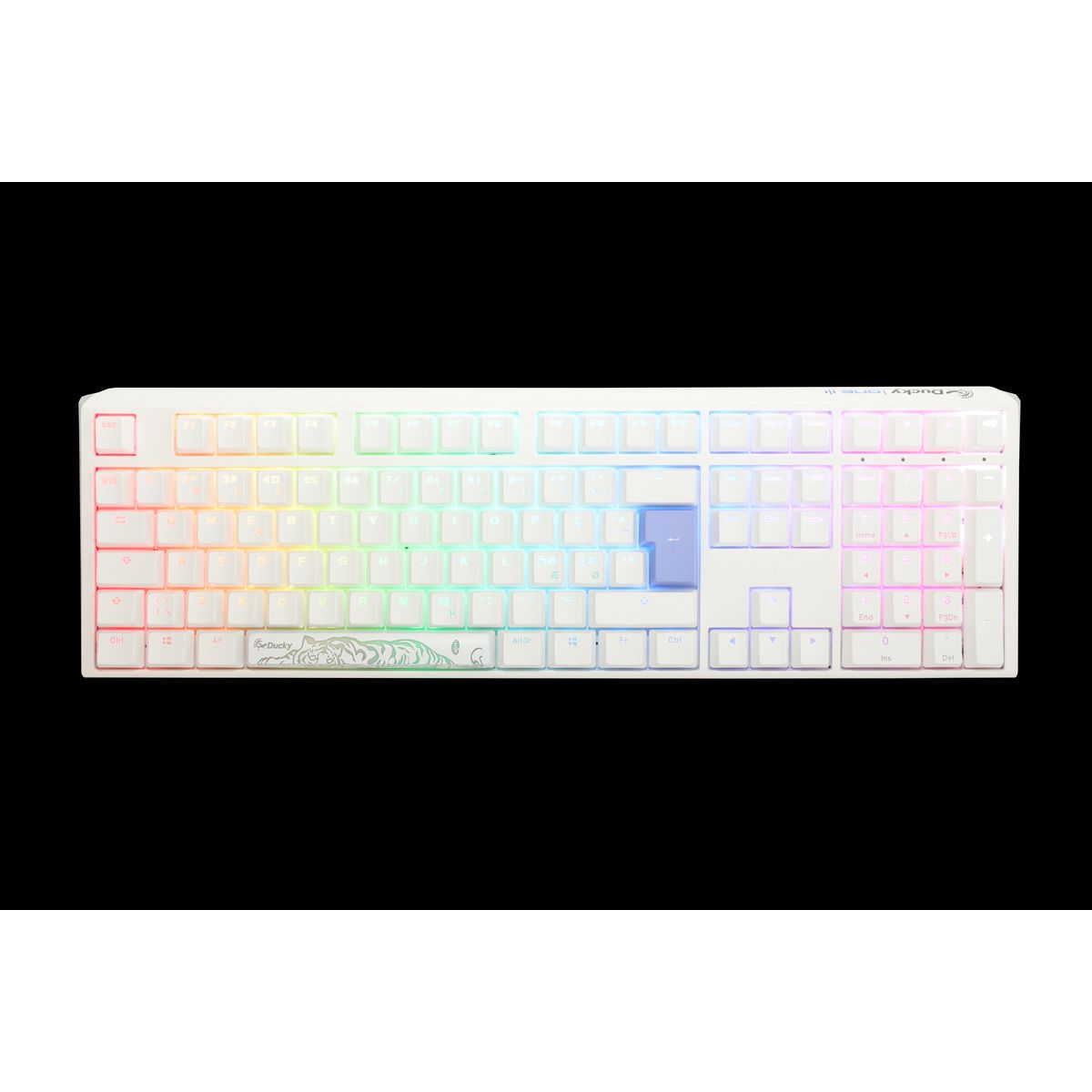 Ducky One 3 - Classic Pure White Nordic - Fullsize - Cherry Silent Red