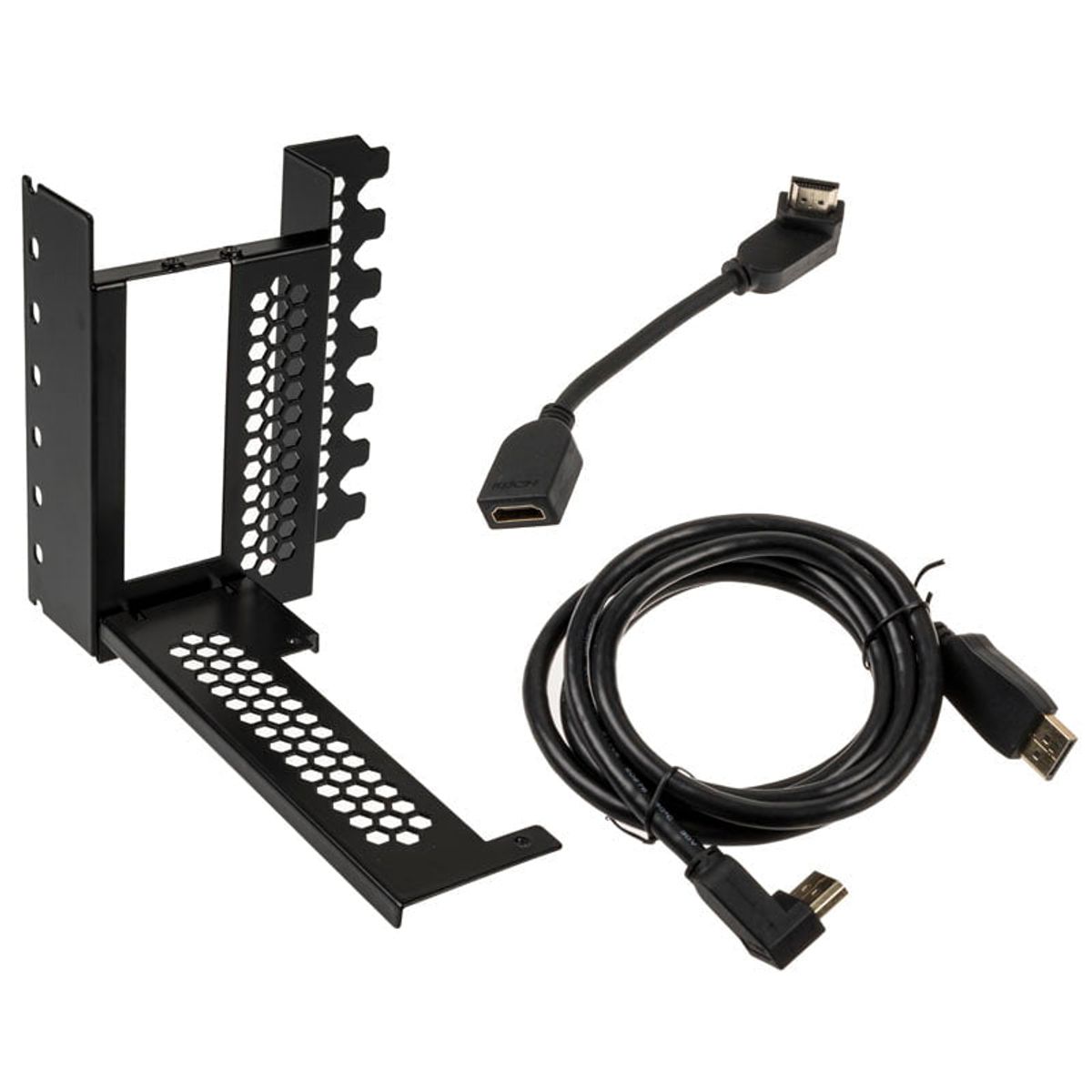 CableMod Vertical PCI-e Bracket - HDMI + DisplayPort - BLACK