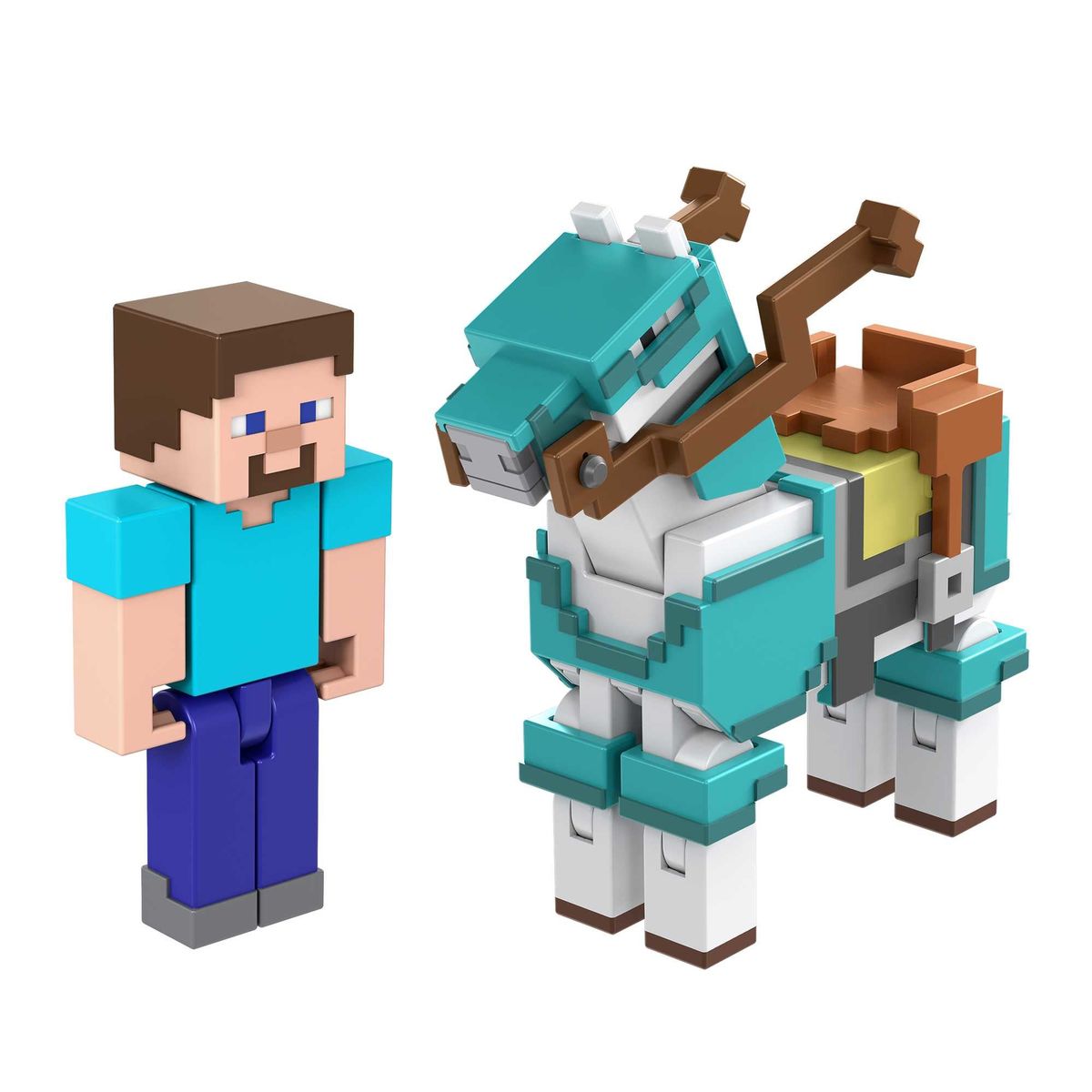 Minecraft - Armored Horse and Steve Figures (HDV39)