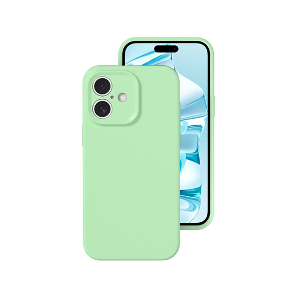 iPhone 16 Plus - Deluxe&trade; Jelly Silikone Cover - Mint Grøn