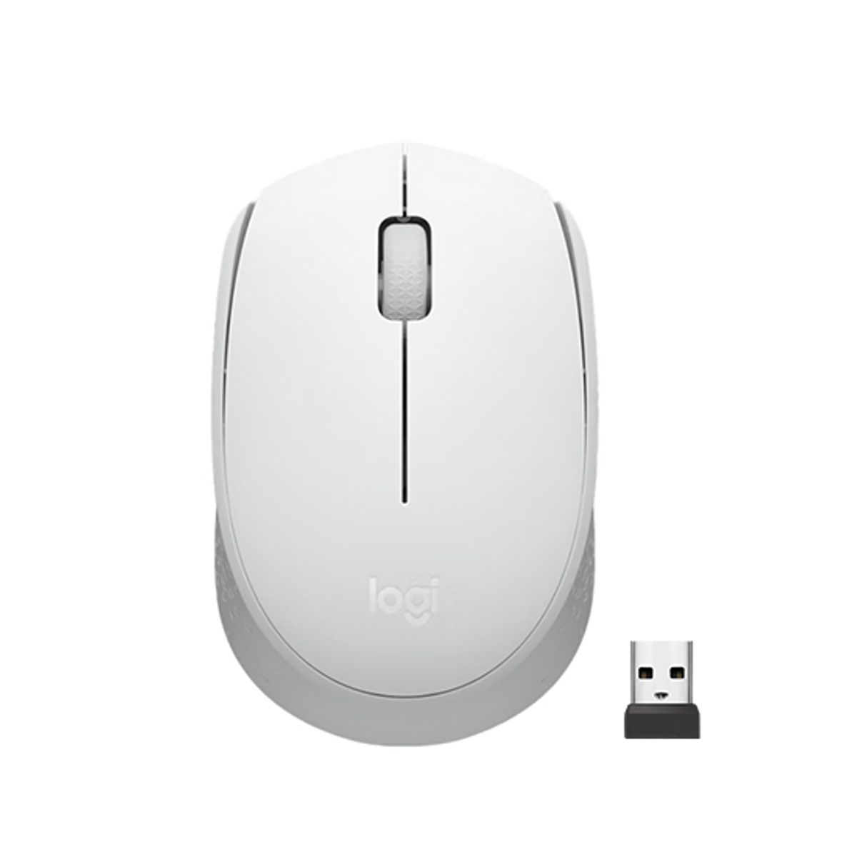 Logitech M172 - Trådløs Mus til Mac/Windows - 2.4GHz - Hvid