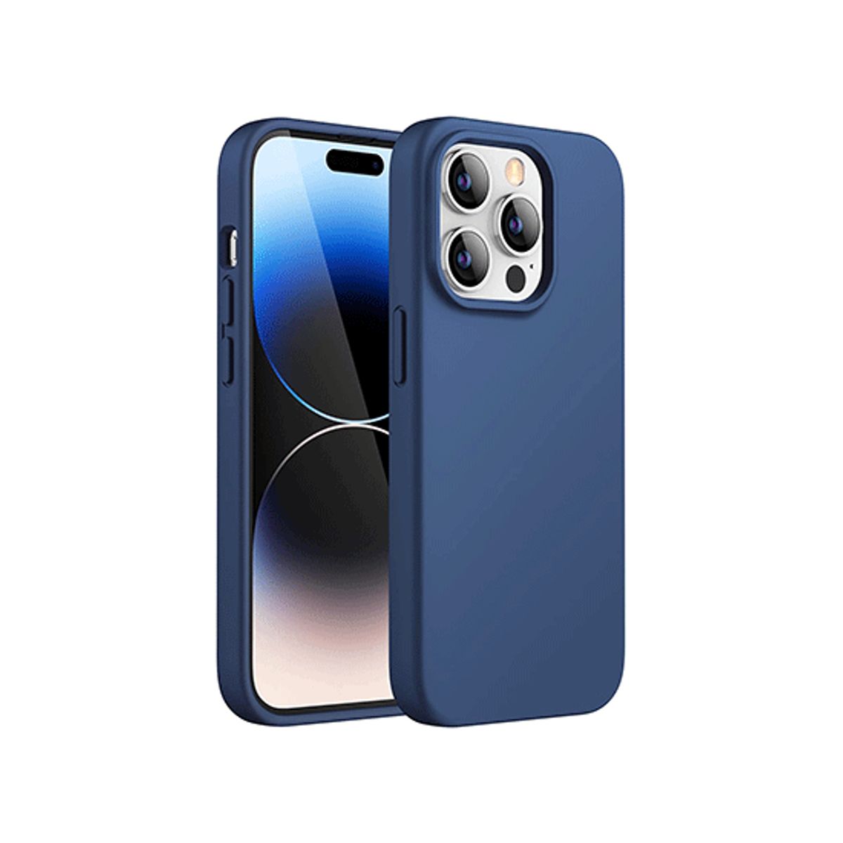 iPhone 12 Pro - Deluxe&trade; Soft Touch Silikone Cover - Navy