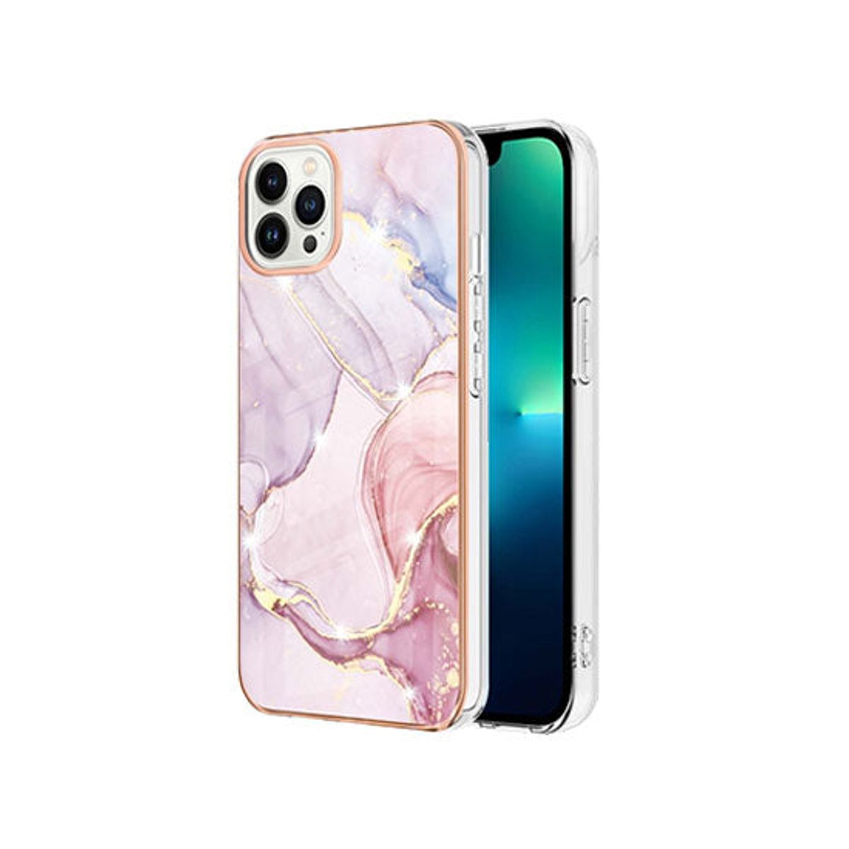 iPhone 15 Pro Max - Deluxe&trade; Marble Silikone Cover - Rosa