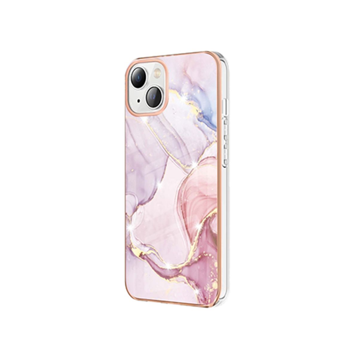 iPhone 15 Plus - Deluxe&trade; Marble Silikone Cover - Rosa