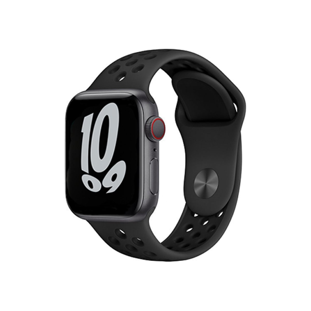 Apple Watch (42/44/SE/45/46/49mm) - 4Run&trade; Silikone Løbe Sportsrem - Sort