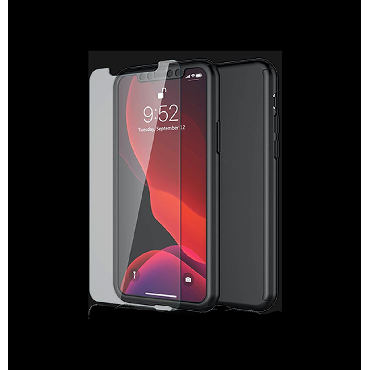 iPhone 11 Pro - Deux&trade; 360° Fuld Cover M. Beskyttelsesglas - Sort