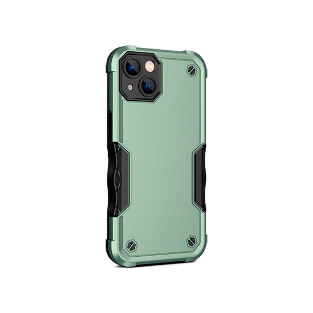 iPhone 13 - REALIKE&trade; Pro Stødsikkert Håndværker Cover - Army/Grøn