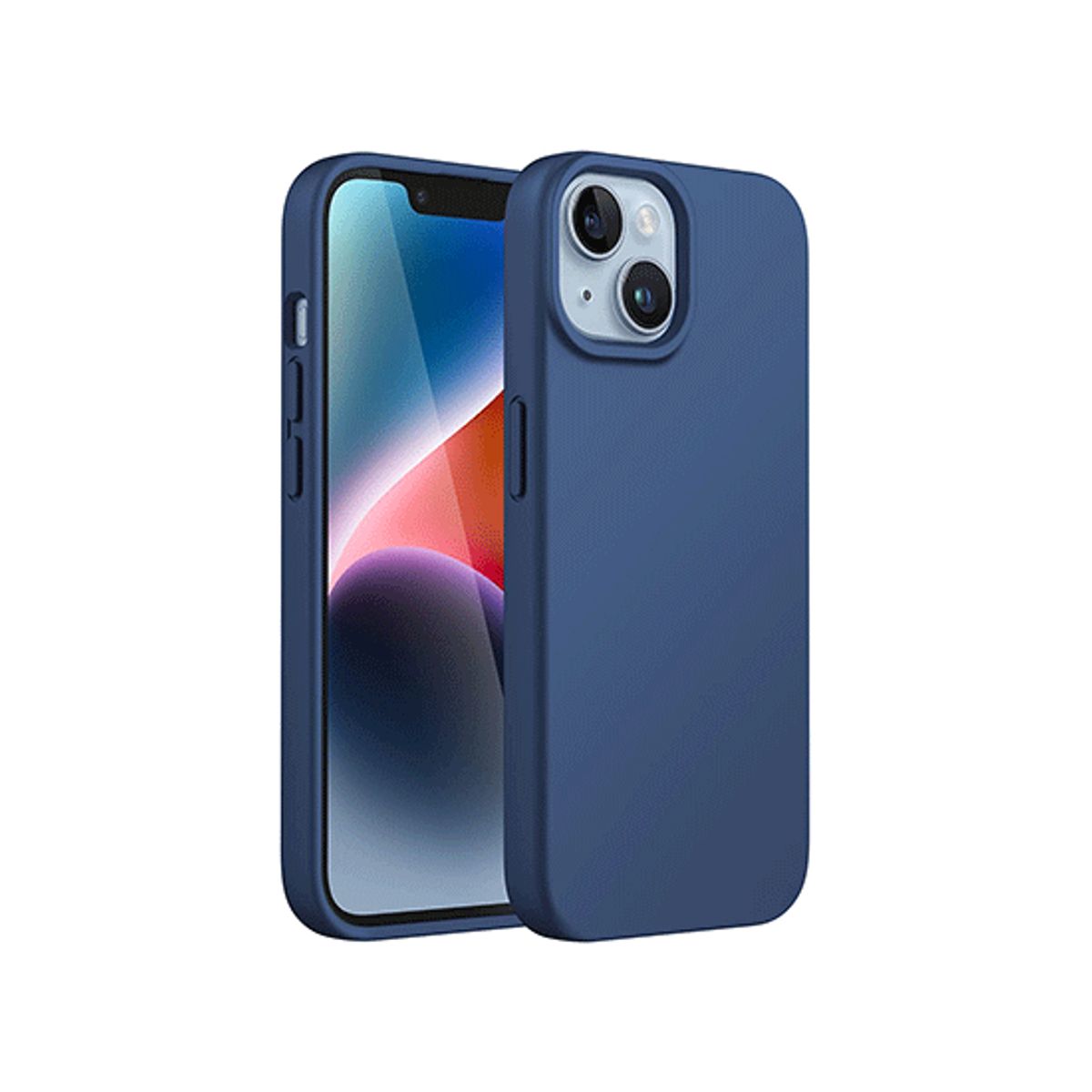 iPhone 14 Plus - Deluxe&trade; Soft Touch Silikone Cover - Blå