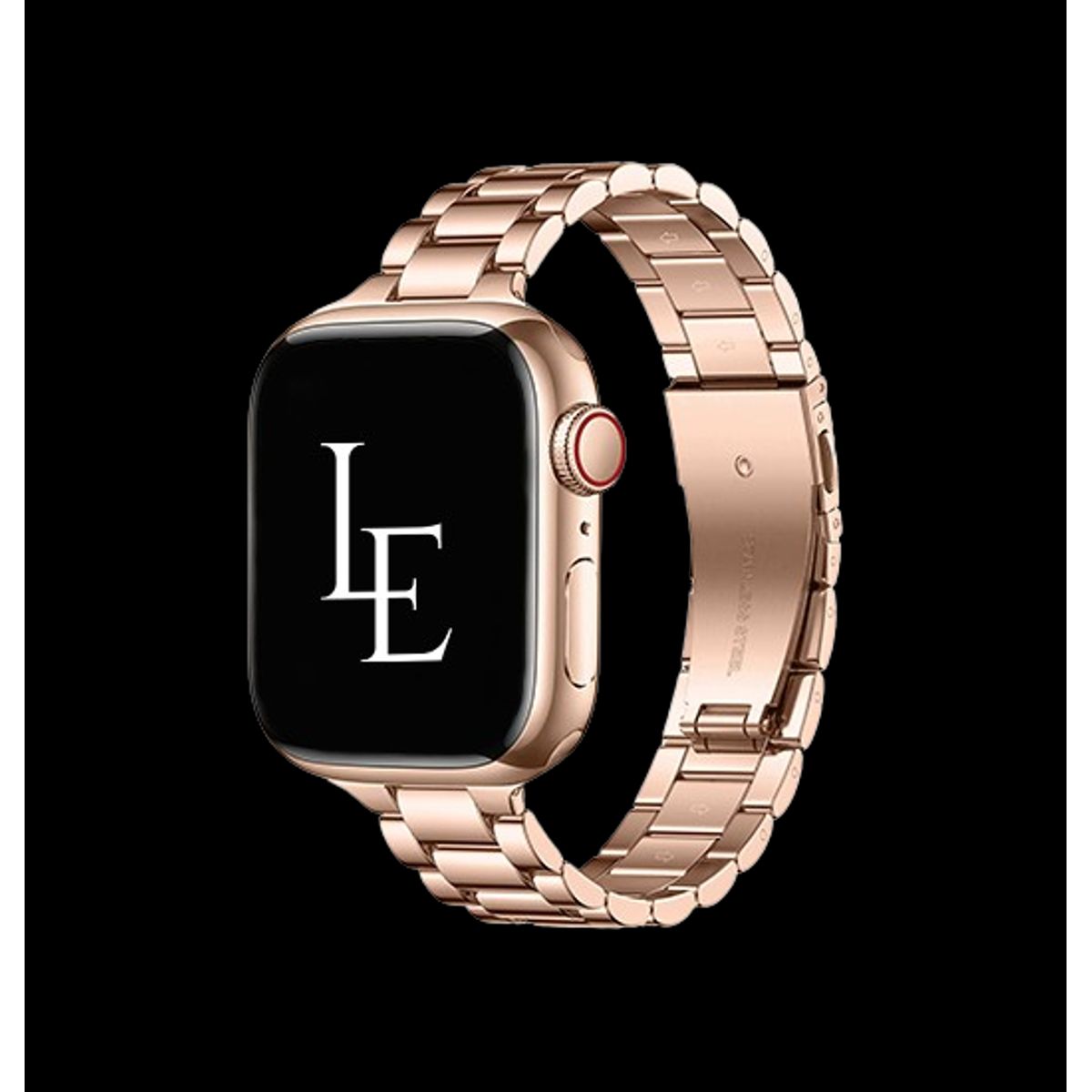 Apple Watch (42/44/SE/45/46/49mm) - L'Empiri&trade; Thin Stål Urlænke - Rosegold